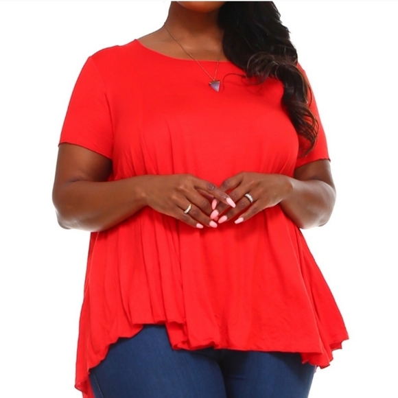 HP 3/29/20🎉🎉🎉🎉🥂 Red flowy tunic top 3x - Picture 2 of 5